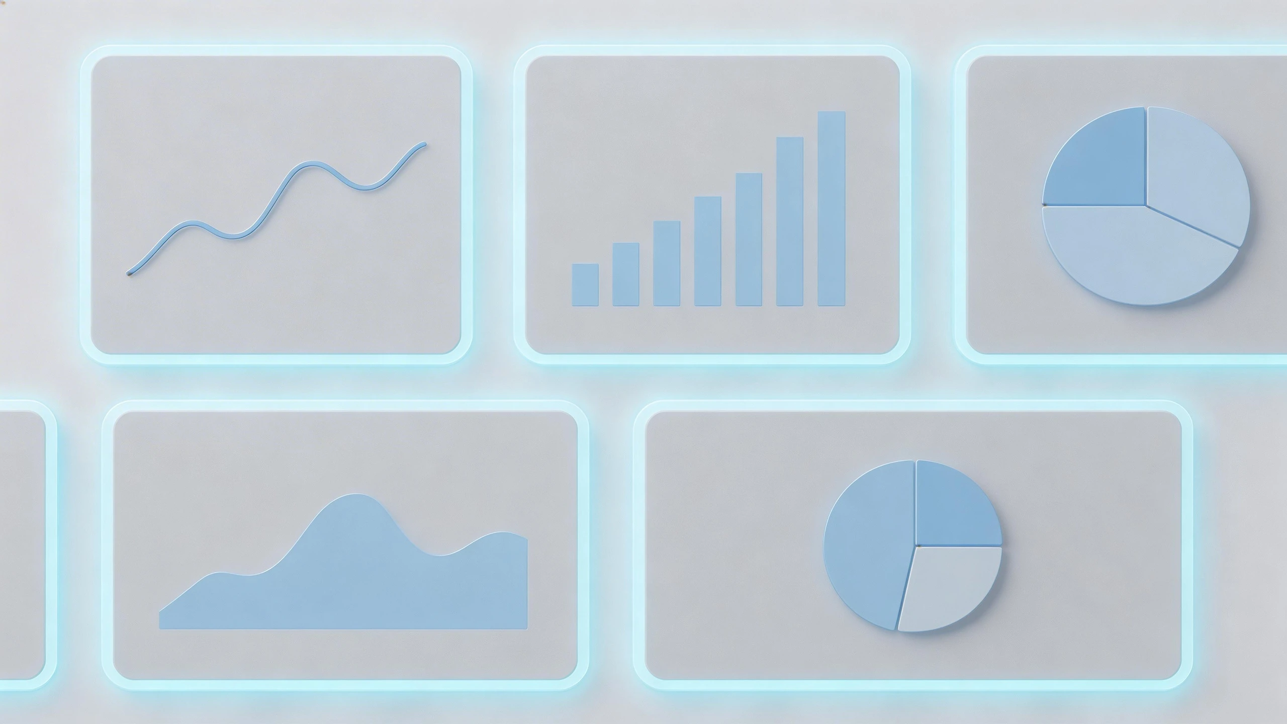 分析儀表板 UI 介面顯示折線與圓餅圖表，呈現轉換率數據分析